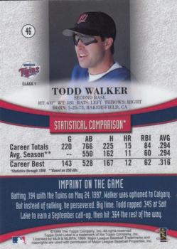 1999 Topps Gold Label #46 Todd Walker Back