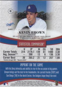 1999 Topps Gold Label #48 Kevin Brown Back