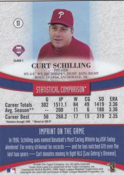 1999 Topps Gold Label #51 Curt Schilling Back
