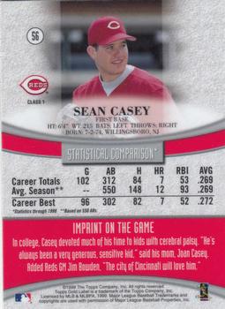 1999 Topps Gold Label #56 Sean Casey Back