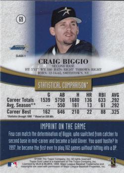 1999 Topps Gold Label #69 Craig Biggio Back