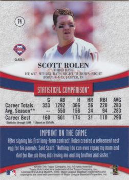 1999 Topps Gold Label #74 Scott Rolen Back