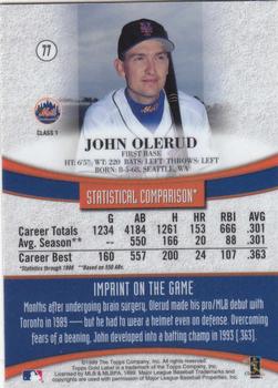 1999 Topps Gold Label #77 John Olerud Back