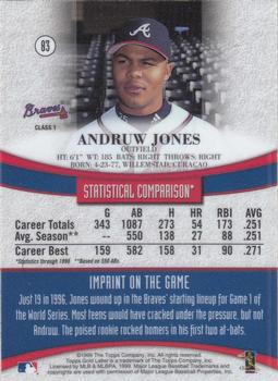 1999 Topps Gold Label #83 Andruw Jones Back