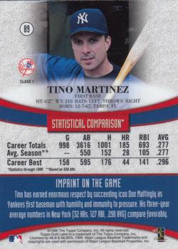 1999 Topps Gold Label #89 Tino Martinez Back