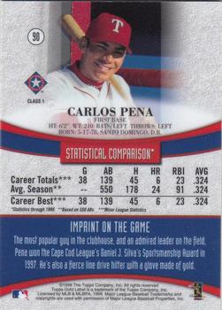 1999 Topps Gold Label #90 Carlos Pena Back