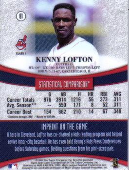 1999 Topps Gold Label #81 Kenny Lofton Back