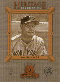 2002 Donruss Diamond Kings - Heritage Collection #HC-1 Lou Gehrig Front