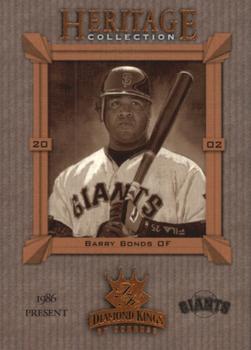 2002 Donruss Diamond Kings - Heritage Collection #HC-20 Barry Bonds Front