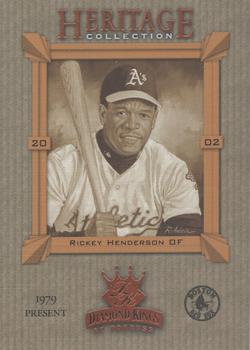 2002 Donruss Diamond Kings - Heritage Collection #HC-23 Rickey Henderson Front