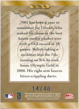 2002 Donruss Diamond Kings - Recollection Collection #RDK-4 Roy Oswalt Back