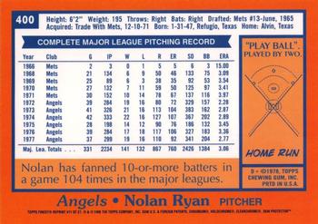 1999 Topps - Nolan Ryan Commemorative Reprints Finest #11 Nolan Ryan Back