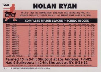 1999 Topps - Nolan Ryan Commemorative Reprints Finest #16 Nolan Ryan Back