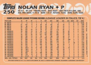 1999 Topps - Nolan Ryan Commemorative Reprints Finest #21 Nolan Ryan Back