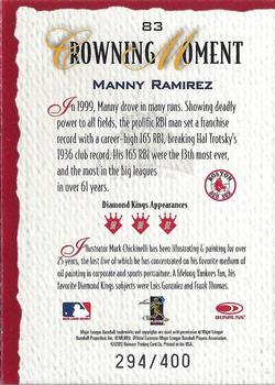 2002 Donruss Diamond Kings - Silver Foil #83 Manny Ramirez  Back