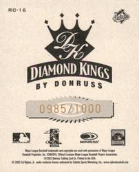 2002 Donruss Diamond Kings - T204 #RC-16 Cal Ripken Jr.  Back
