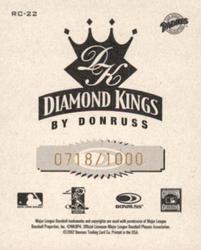 2002 Donruss Diamond Kings - T204 #RC-22 Tony Gwynn  Back