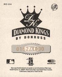 2002 Donruss Diamond Kings - T204 #RC-24 Jason Giambi  Back