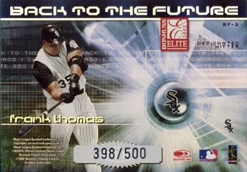 2002 Donruss Elite - Back to the Future #BF-2 Joe Crede / Frank Thomas  Back