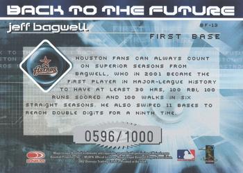 2002 Donruss Elite - Back to the Future #BF-13 Jeff Bagwell  Back
