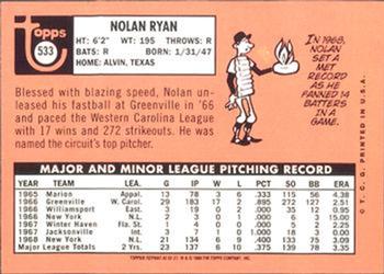 1999 Topps - Nolan Ryan Commemorative Reprints #2 Nolan Ryan Back