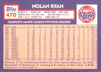 1999 Topps - Nolan Ryan Commemorative Reprints #17 Nolan Ryan Back