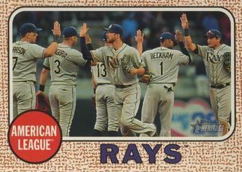 2017 Topps Heritage #27 Tampa Bay Rays Front