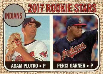 2017 Topps Heritage #29 Indians 2017 Rookie Stars (Adam Plutko / Perci Garner) Front