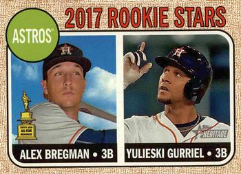 2017 Topps Heritage #113 Astros 2017 Rookie Stars (Alex Bregman / Yulieski Gurriel) Front