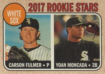 2017 Topps Heritage #117 White Sox 2017 Rookie Stars (Carson Fulmer / Yoan Moncada) Front