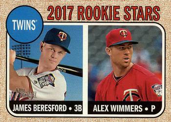 2017 Topps Heritage #179 Twins 2017 Rookie Stars (James Beresford / Alex Wimmers) Front