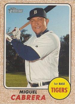2017 Topps Heritage #418 Miguel Cabrera Front