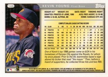 1999 Topps Opening Day #146 Kevin Young Back