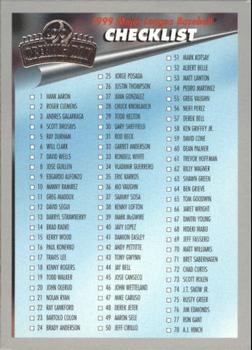 1999 Topps Opening Day #165 Checklist Front