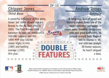 2002 Donruss Fan Club - Double Features #DF-10 Chipper Jones / Andruw Jones  Back