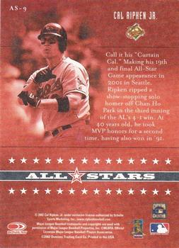 2002 Donruss Originals - All-Stars #AS-9 Cal Ripken Jr.  Back