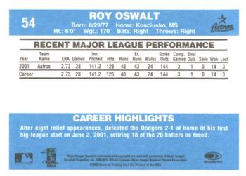 2002 Donruss Originals - Aqueous #54 Roy Oswalt Back
