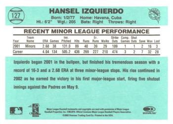  2002 Upper Deck #526 Hansel Izquierdo SR RC - Florida Marlins  (RC - Rookie Card) (Baseball Cards) : Collectibles & Fine Art
