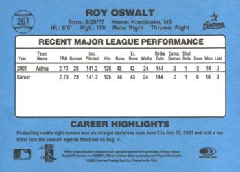 2002 Donruss Originals - Aqueous #267 Roy Oswalt Back