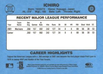 2002 Donruss Originals - Aqueous #273 Ichiro Suzuki Back