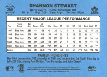 2002 Donruss Originals - Aqueous #359 Shannon Stewart Back
