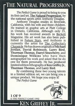 1992 The Perfect Game Ken Griffey Jr. The Natural Progression #1 Ken Griffey Jr. Back