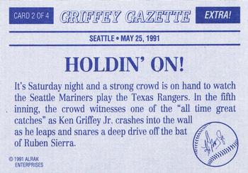 1991 Alrak Enterprises Ken Griffey Jr. Griffey Gazette (unlicensed) #2 Ken Griffey Jr. Back