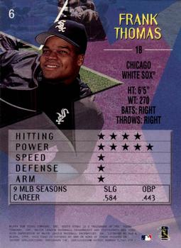 1999 Topps Stars #6 Frank Thomas Back