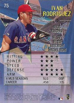 1999 Topps Stars #75 Ivan Rodriguez Back