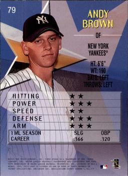 1999 Topps Stars #79 Andrew Brown Back