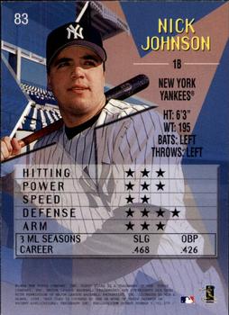 1999 Topps Stars #83 Nick Johnson Back