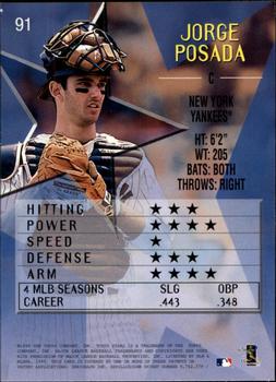 1999 Topps Stars #91 Jorge Posada Back