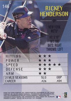 1999 Topps Stars #146 Rickey Henderson Back