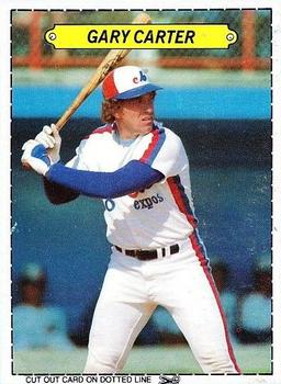 1983 Topps Stickers - Box Cards #NNO Gary Carter Front